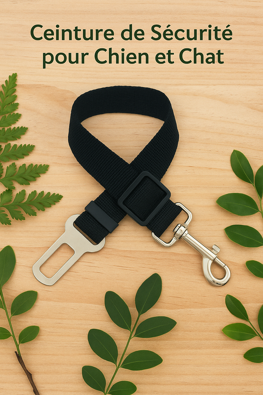 Ceinture de Sécurité pour Chien & Chat – Voyagez en Toute Sérénité !